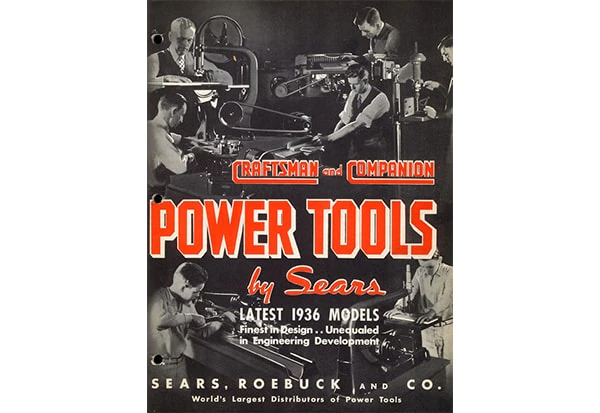 A 1936 Sears tool catalog featuring Craftsman products